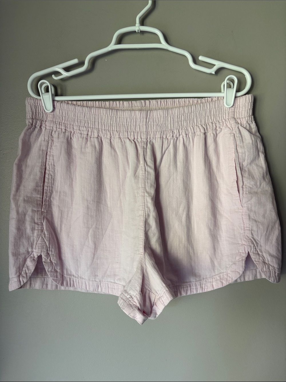 Fabletics Light Pink Gauzey Cotton Voile High-Waisted Short